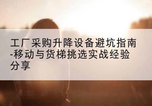 比如移动式升降机怎么选-工厂采购升降设备避坑指南-移动与货梯挑选实战经验分享
